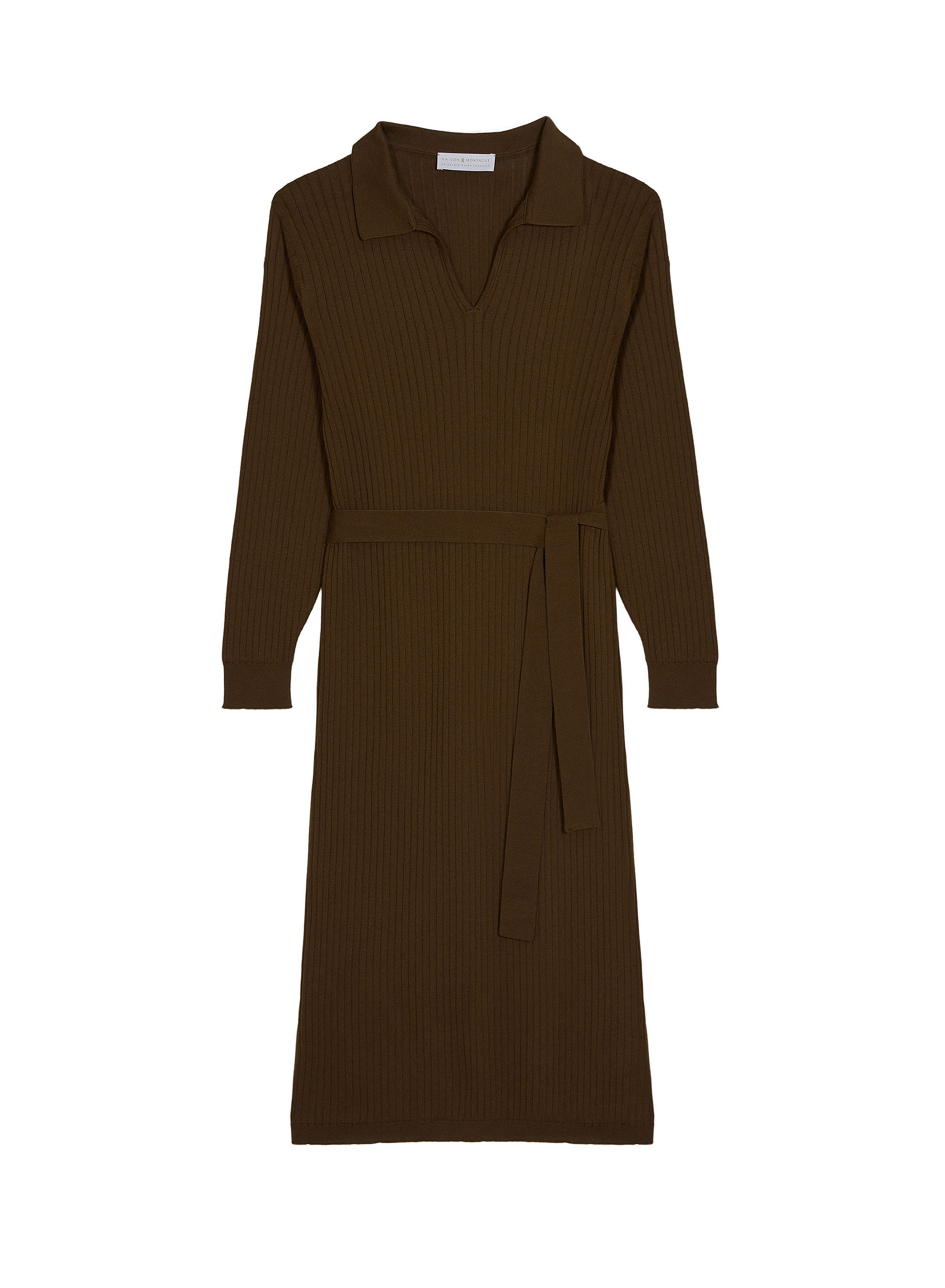 Robe longue en coton bio - Sibylle 7650 kaki - 83 Kaki