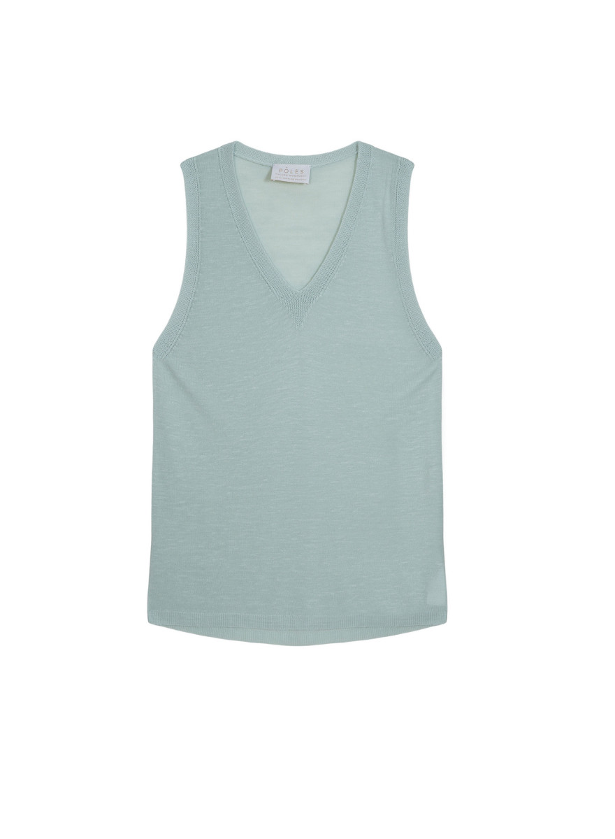 Slub linen tank top - Tahiti