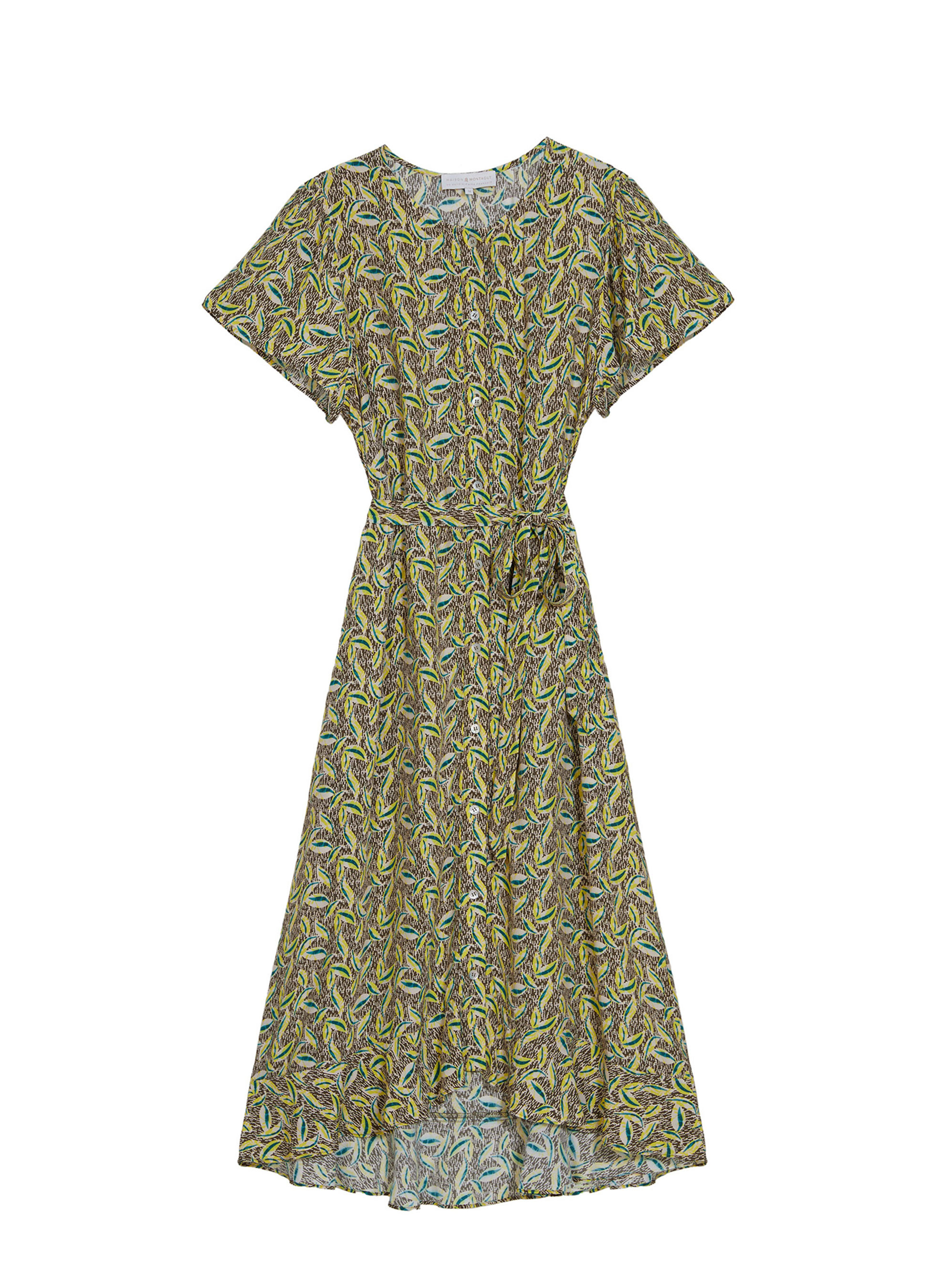 Robe longue à motifs en chaine et trame viscose - Sefiane 7722 blush - 51 Bordeaux
