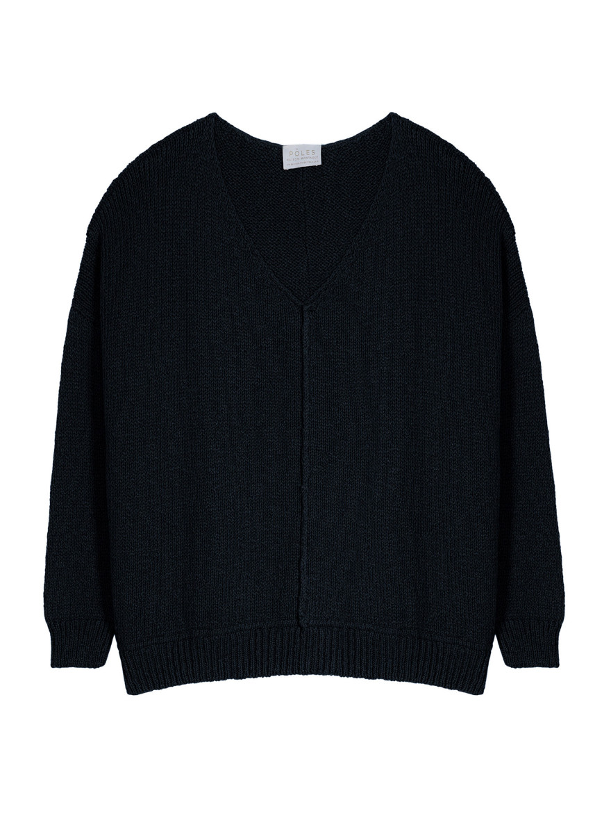 Loose cotton and linen jumper - Nathalie