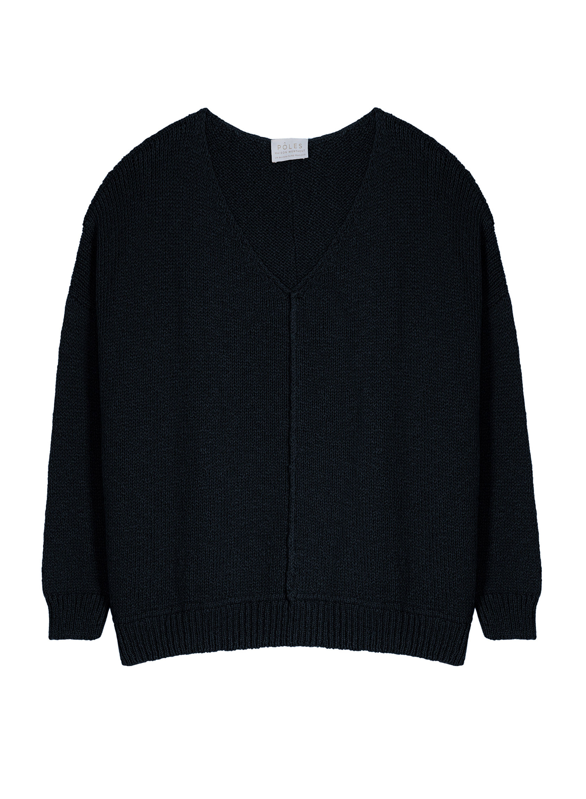 Pull ample coton et lin - Thalie  7640 marine - 05 Bleu marine