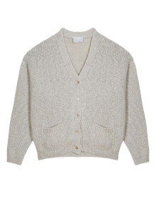 Cotton and linen V-neck cardigan - Thais