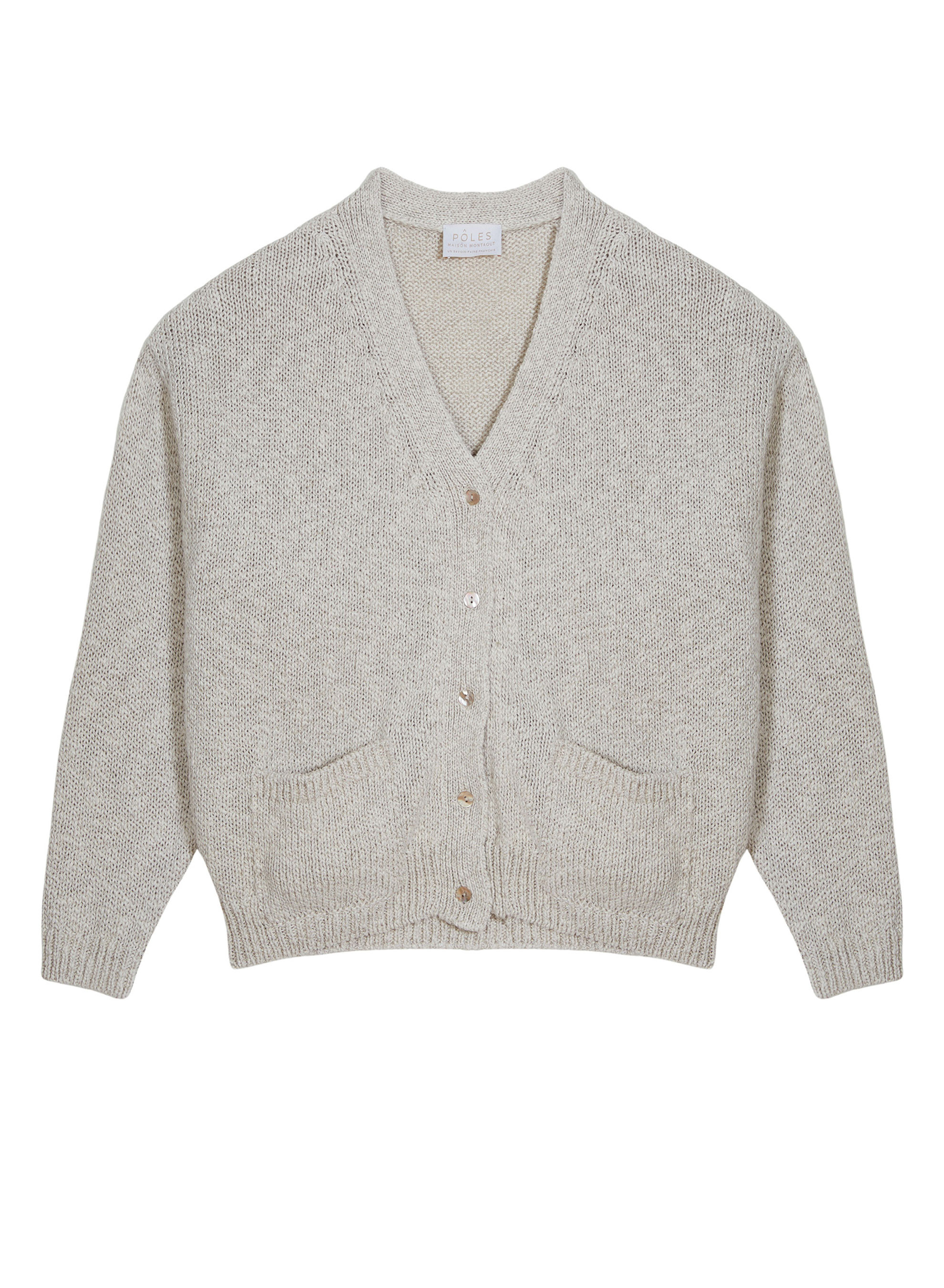 Cotton and linen V-neck cardigan - Thais