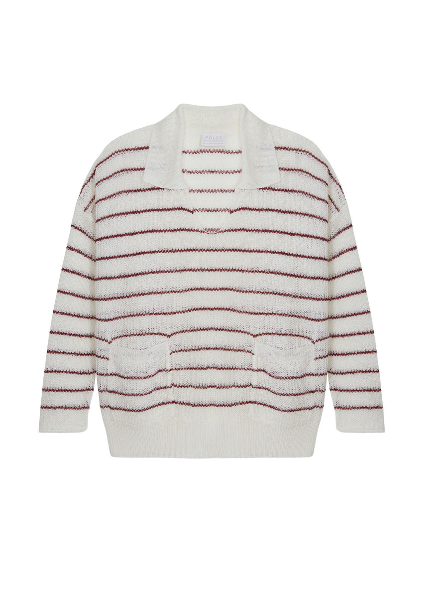 Pull ample col polo en lin - Tiara