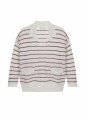 Pull ample col polo en lin - Tiara 7730 ecru/argile - 82 Ecru