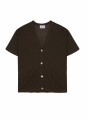 Short sleeves flamed linen cardigan - Tanya