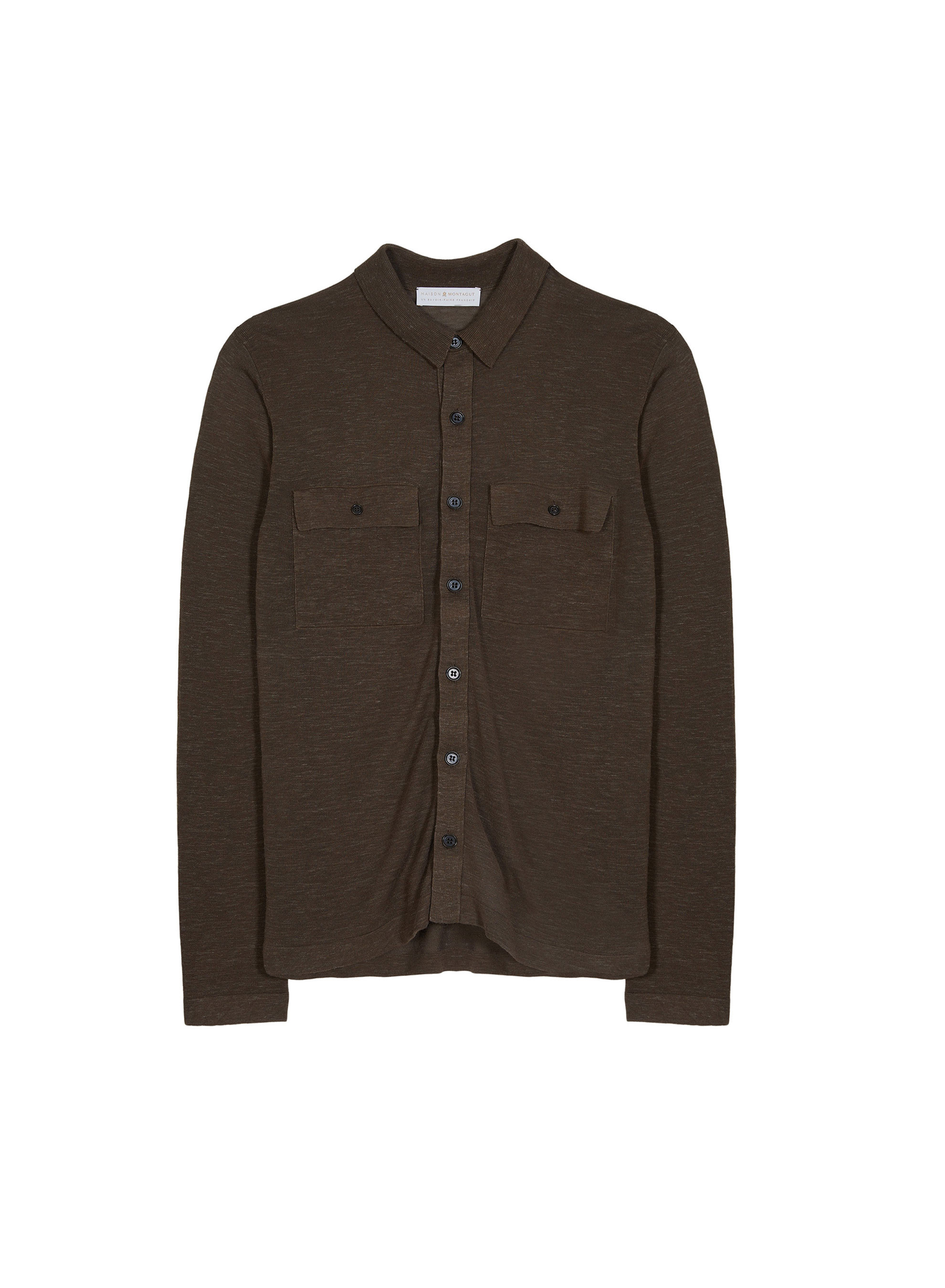 Chemise boutonnée en lin flammé - Randy 7650 kaki - 83 Kaki