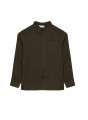 Chemise manches longues en lin - Robin 7650 kaki - 83 Kaki