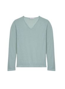 Slub linen and linen V-neck sweater -Blayne