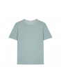 T-shirt col rond en lin flammé - Renaud 7651 sauge - 23 Vert clair
