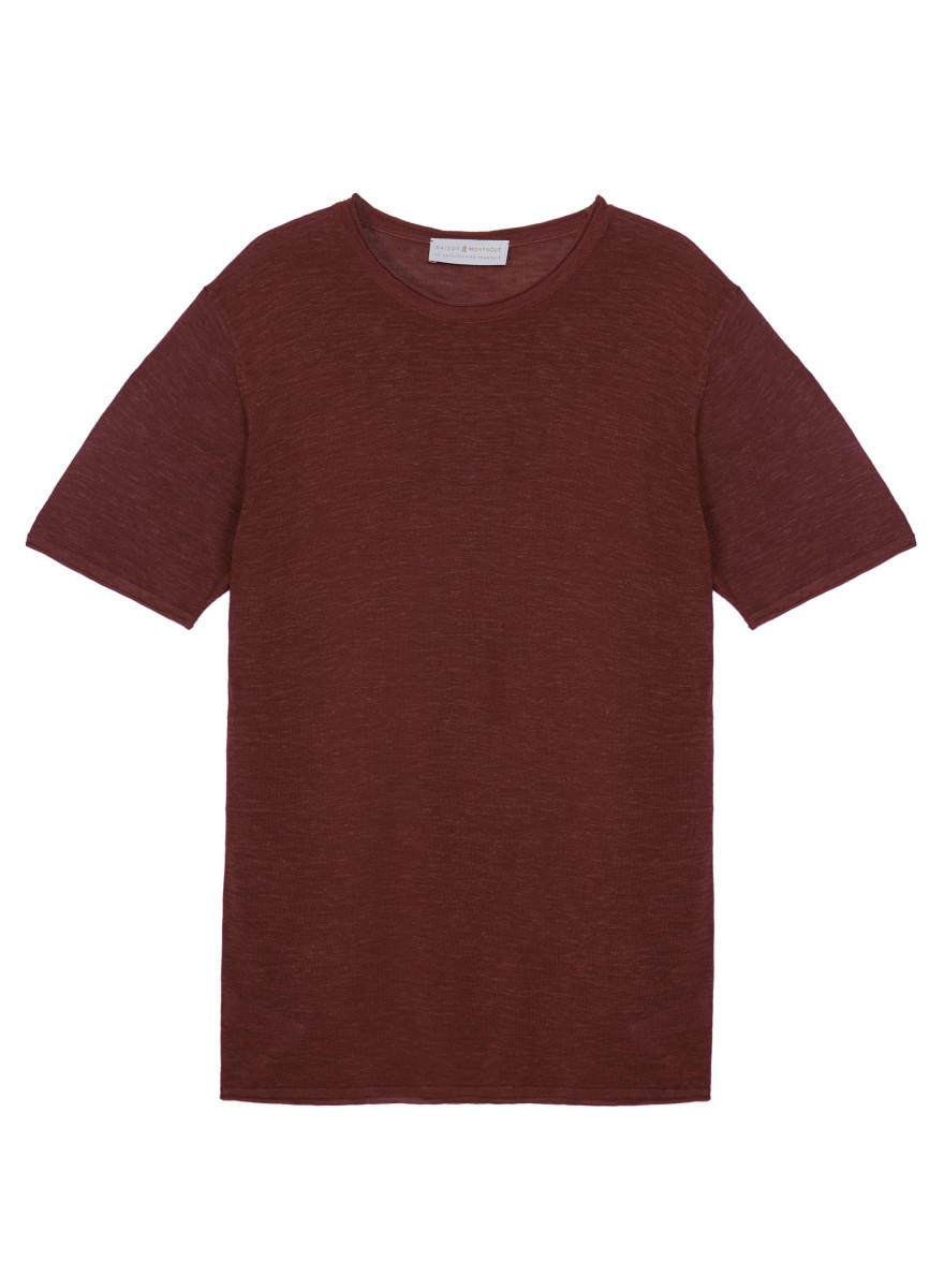 Slub linen round neck T-shirt - Renaud
