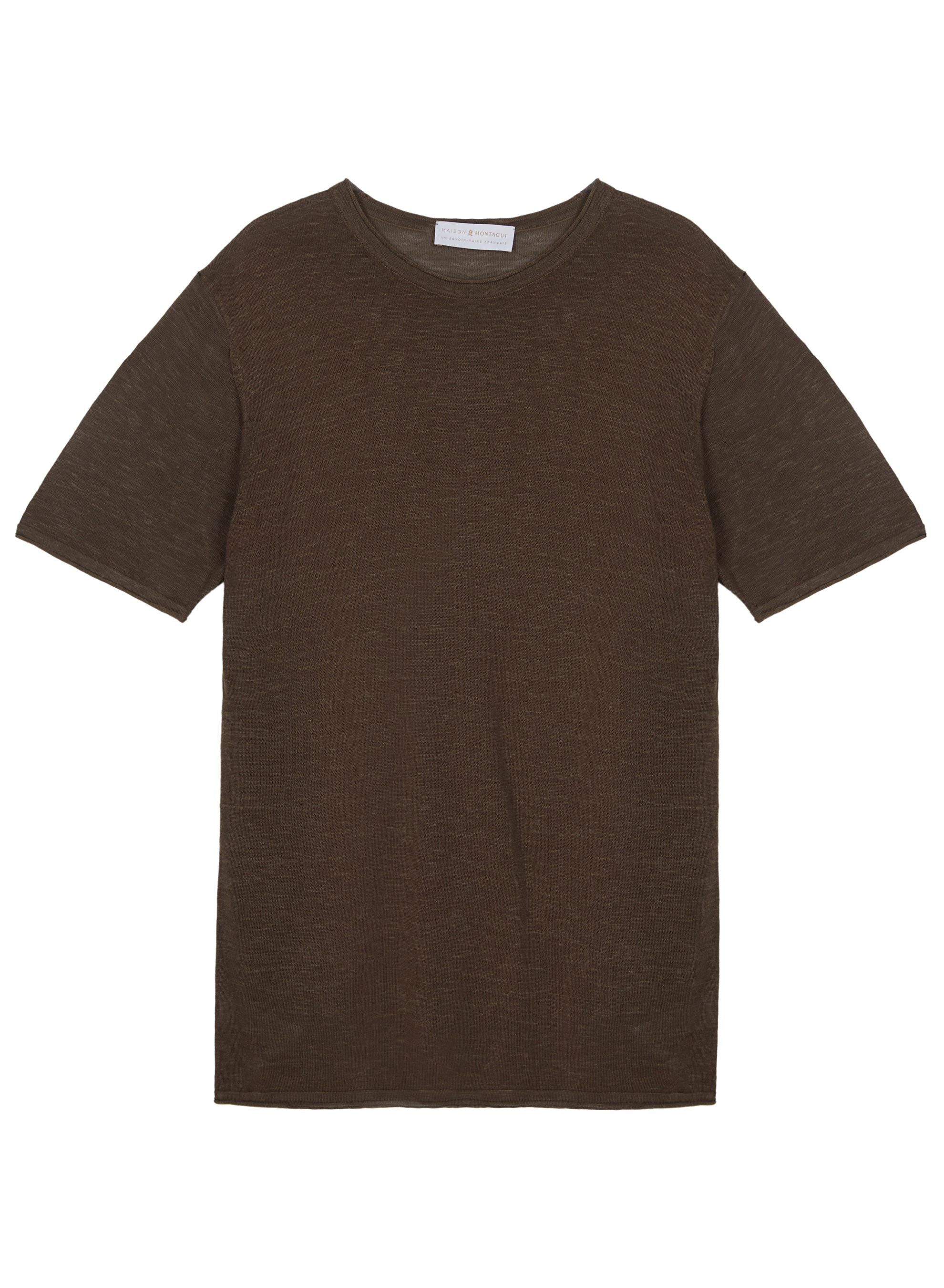 Slub linen round neck T-shirt - Renaud