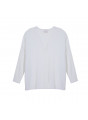 Oversized v-neck flamed linen t-shirt - Beja