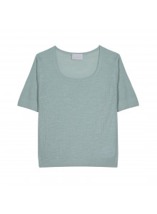 Flamed linen ribbed T-shirt - Tahissa