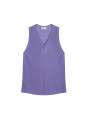 Débardeur en lin flammé - Tahiti 7690 lavande - 16 Violet clair