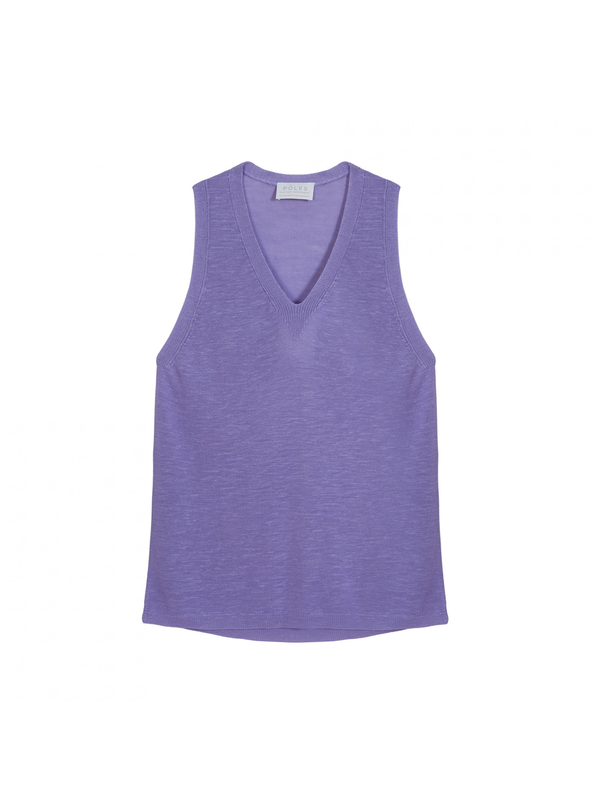 Débardeur en lin flammé - Tahiti 7690 lavande - 16 Violet clair