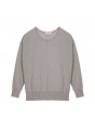 Pull col rond en cachemire light - Soraya 7620 raphia - 13 Beige moyen