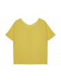 T-shirt boutonné dans le dos en lin flammé - Tally 7660 citron - 08 Jaune