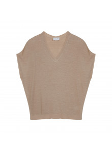 Flamed linen batwing T-shirt - Tarra