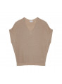 T-shirt manche chauve-souris en lin flammé - Tarra 7620 raphia - 12 Beige clair