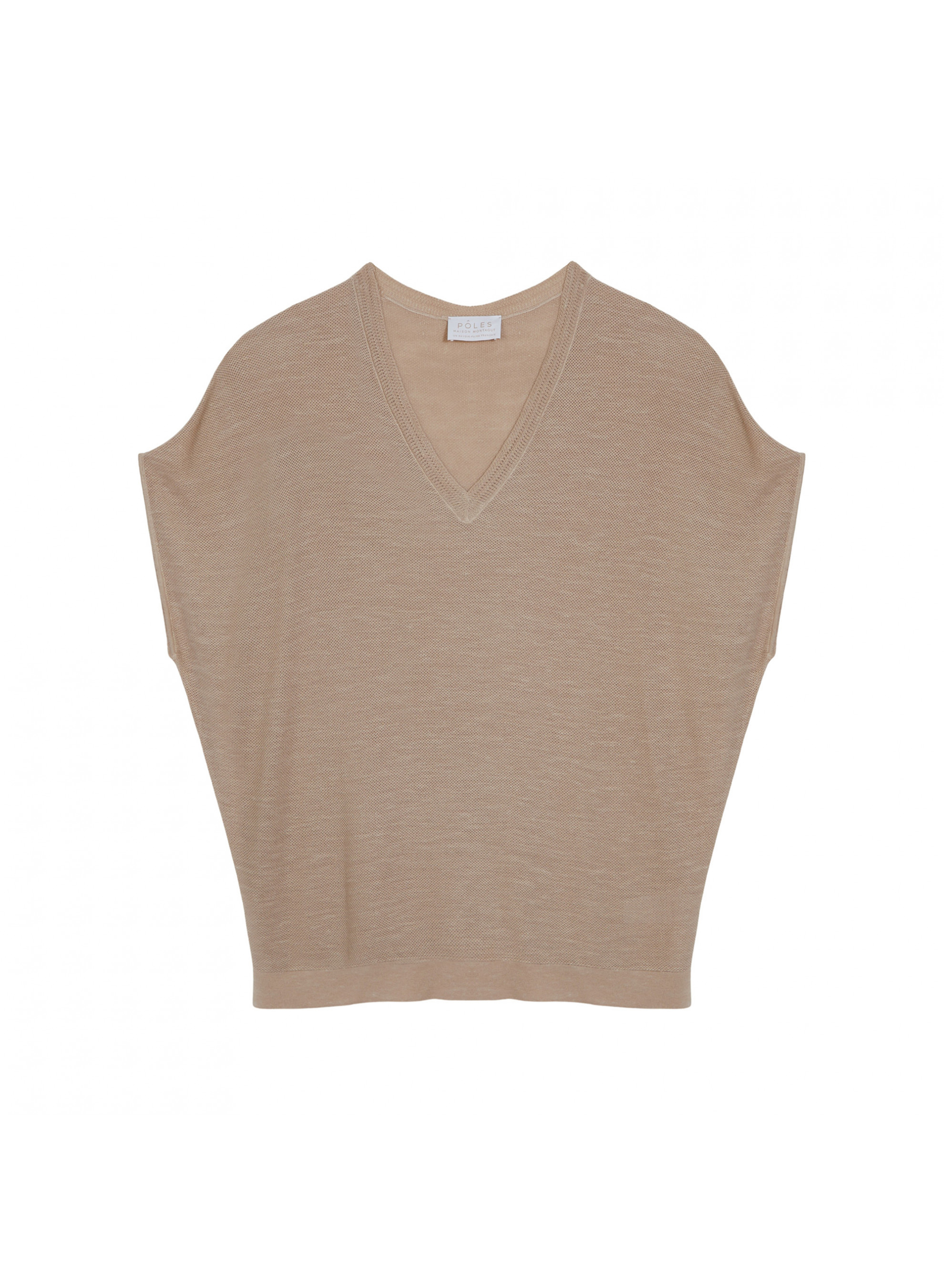 Flamed linen batwing T-shirt - Tarra