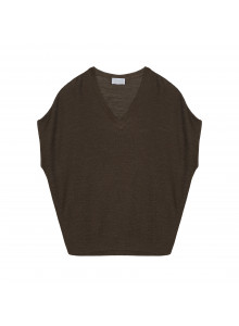 T-shirt manche chauve-souris en lin flammé - Tarra 7650 kaki - 83 Kaki