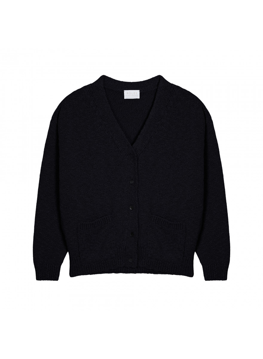 Cotton and linen V-neck cardigan - Thais