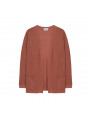 Long vest with pockets in flamed linen - Tabata