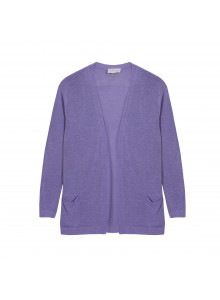 Gilet long avec poches en lin flammé - Tabata 7690 lavande - 16 Violet clair