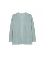Gilet long avec poches en lin flammé - Tabata 7651 sauge - 23 Vert clair