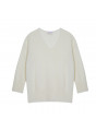 Oversized V-neck sweater in linen - Tiphaine