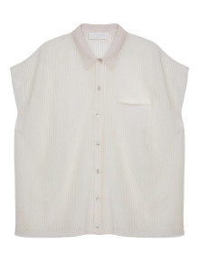 Short-sleeved blouse with iridescent effect - Stacy