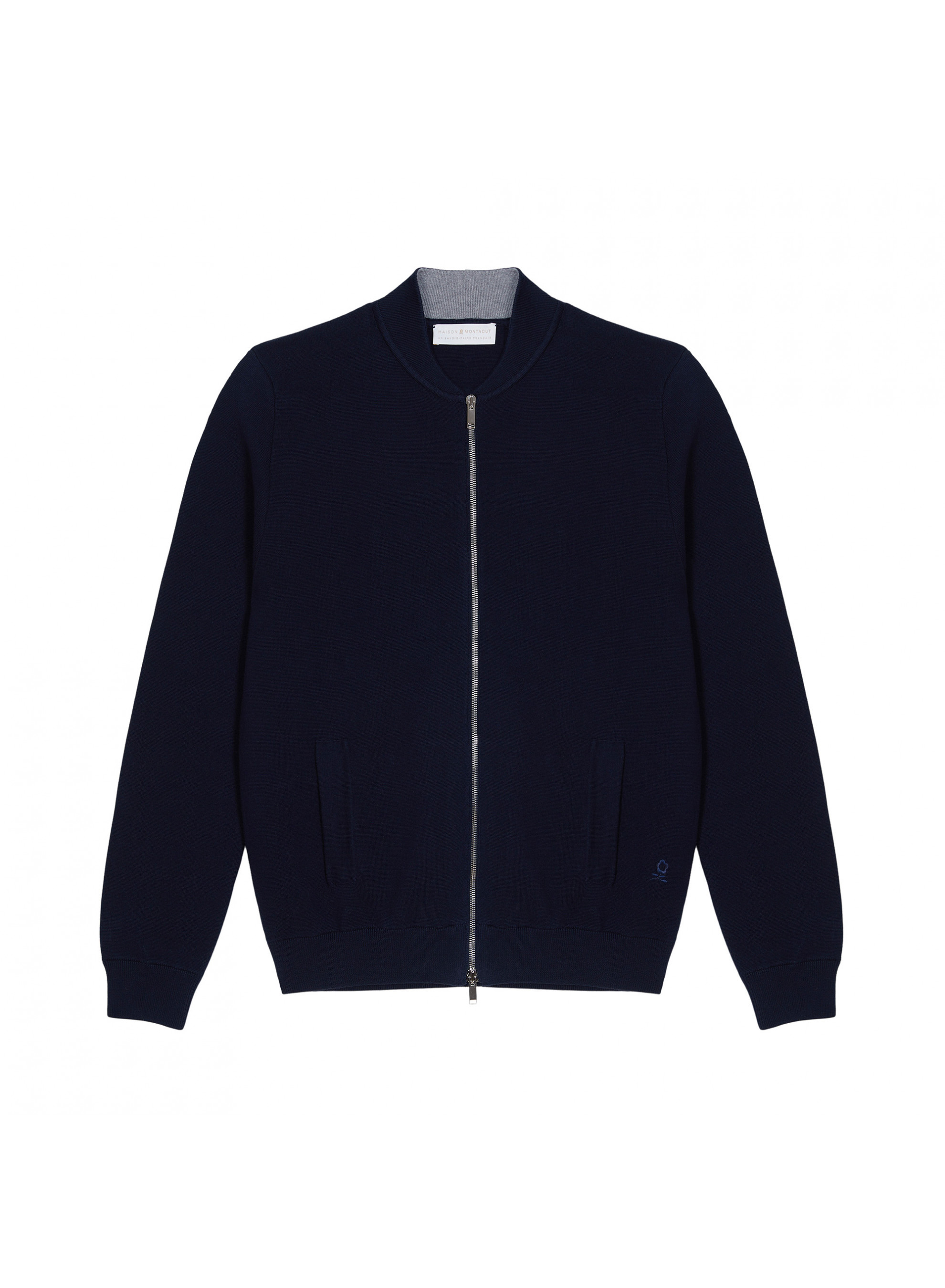 Veste avec poches en coton bio - Richelieu 7739 marine/volute - 05 Bleu marine
