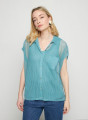  	Chemisier manches courtes effet irrisé - Stacy 7647 opaline - 49 Turquoise