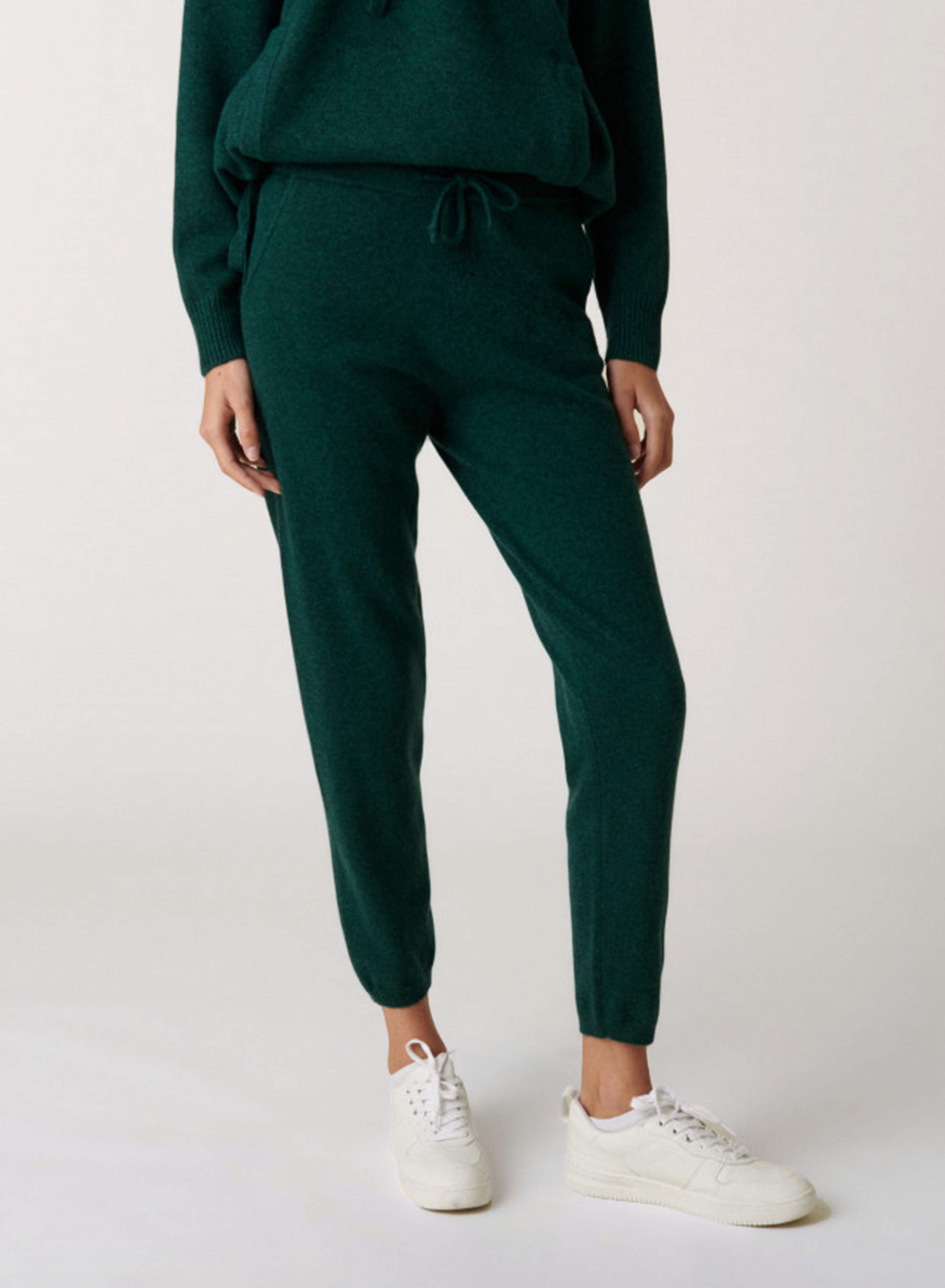 Pantalon à poches en cachemire - Adia 7441 fougère - 21 Vert foncé