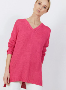 Large chunky knit v-neck sweater - Balata