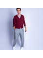 Gilet en laine mérinos Falco 6343 imperial - 52 Rouge