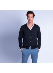 Gilet en laine mérinos Falco 6346 univers - 10 Gris foncé