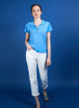 Polo en Fil Lumière - Bilbo 6843 azur - 04 Bleu clair
