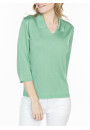 Tshirt col polo en Fil Lumière Lisa 7000 grass- 23 vert clair