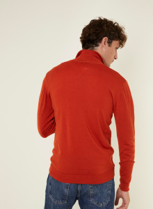 Zipped vest with logo in merino wool - Estian