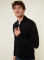 Gilet zippé avec logo en laine mérinos - Estian 7810 noir - 01 Noir