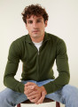 Zipped vest with logo in merino wool - Estian