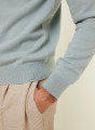 Pull col V en cachemire - Evann 7852 celadon - 94 Vert amande
