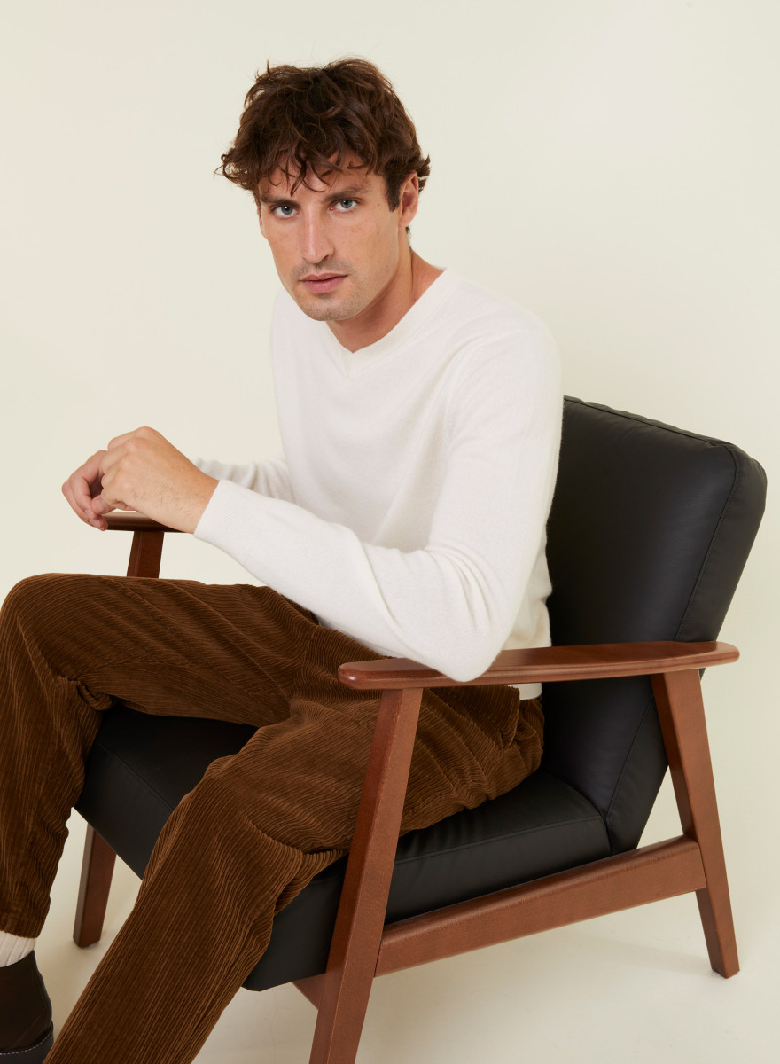 Pull col V en cachemire - Evann