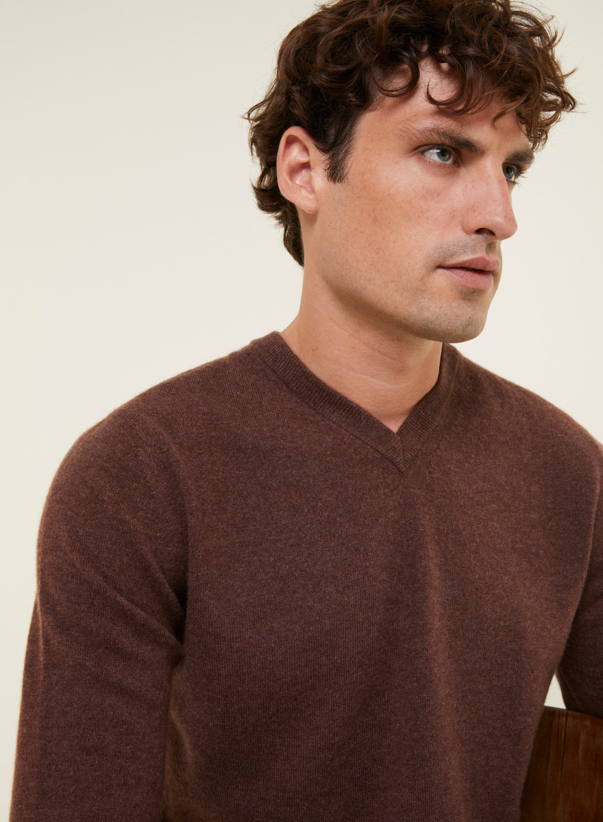 Pull col V en cachemire - Evann