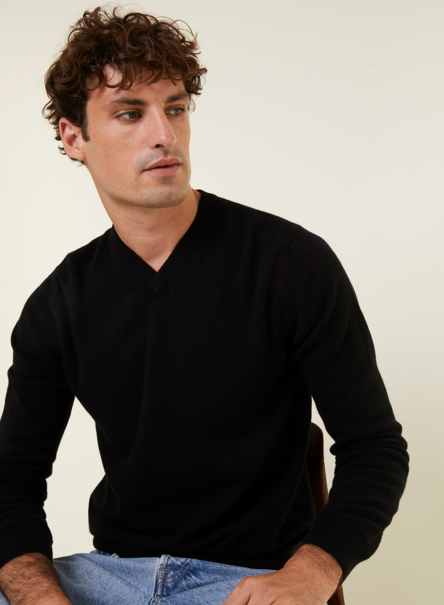 Pull col V en cachemire - Evann