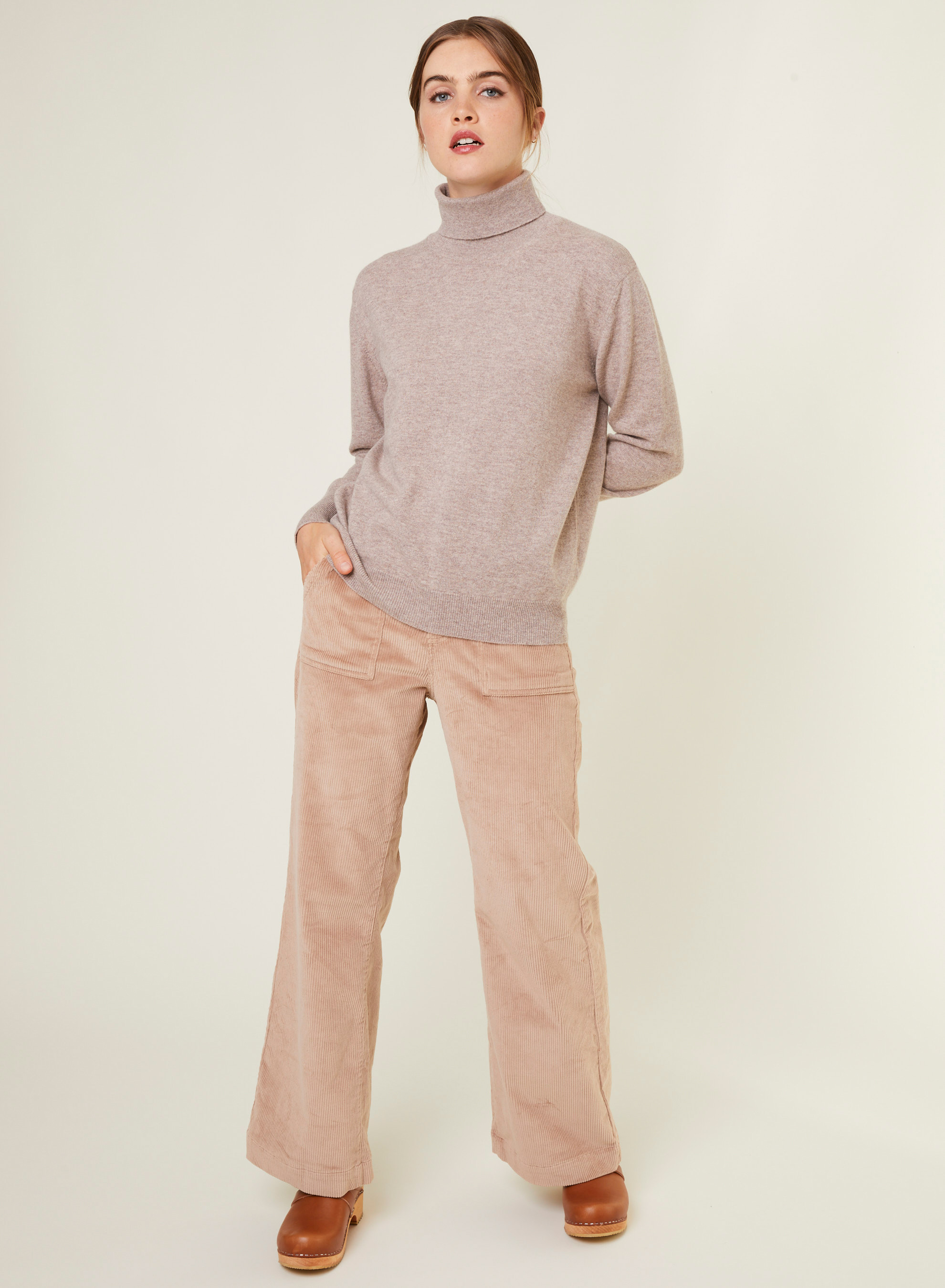 Pull col roulé en cachemire - Anabelle 7821 grege - 14 Beige foncé