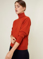 Pull col roulé en cachemire - Anabelle 7870 ecureuil - 92 Rouille
