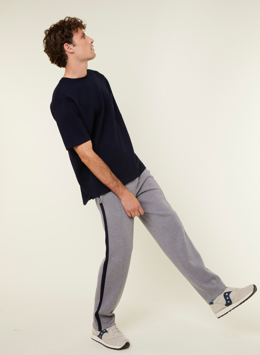 Pantalon à poches en laine mérinos et Fil Lumière - Franck